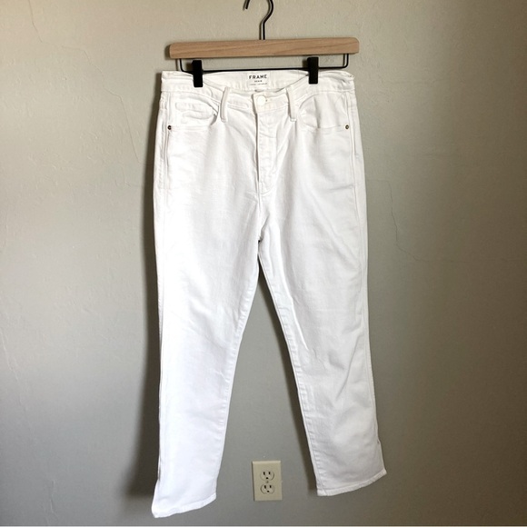 Frame White Le Sylvie Crop Jeans Size 27 - Picture 1 of 8
